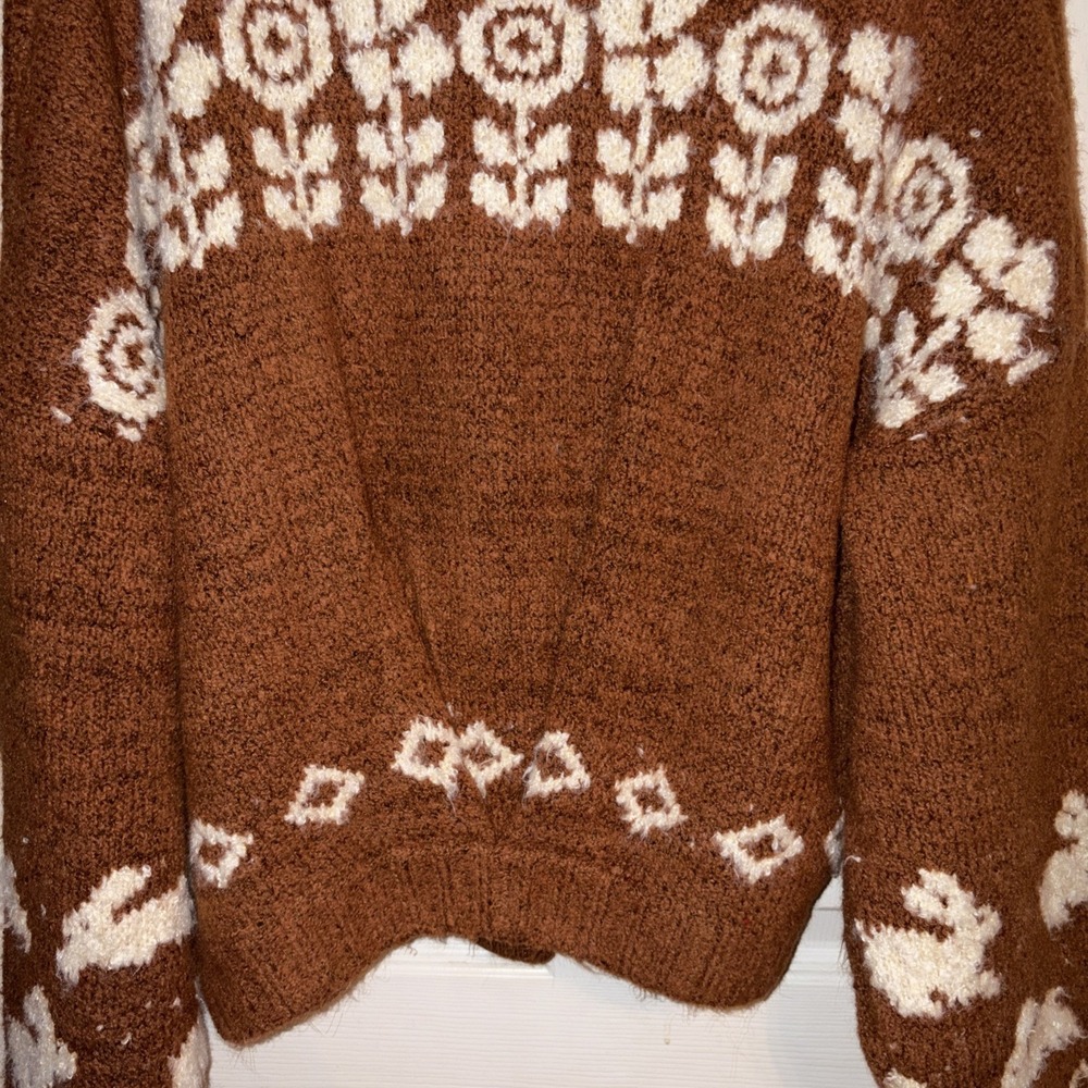NWT $198 Free People Home Sweet Home XL Cardigan Cottagecore Toggle Sweater - Picture 11 of 13
